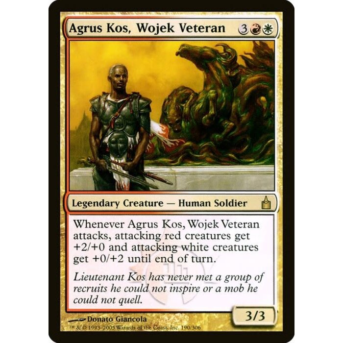 Magic: The Gathering Agrus Kos, Wojek Veteran (190) Moderately Played