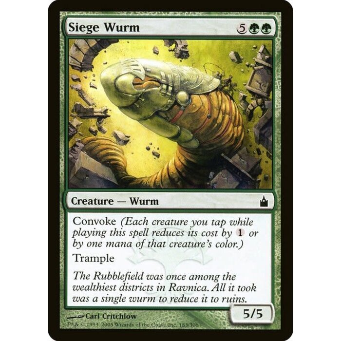 Magic: The Gathering Siege Wurm (183) Lightly Played