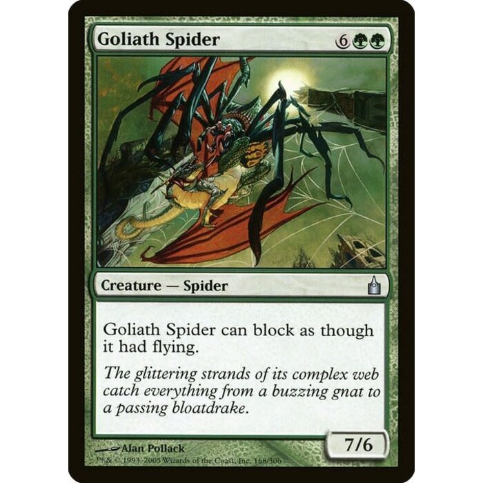 Magic: The Gathering Goliath Spider (168) Lightly Played