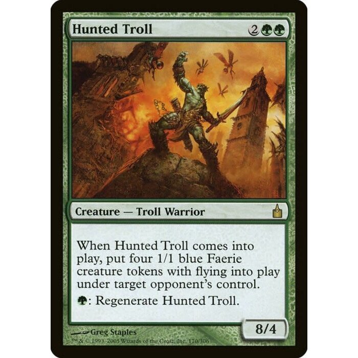 Magic: The Gathering Hunted Troll (170) Moderately Played
