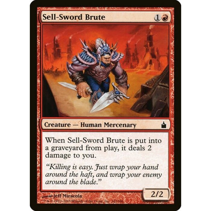Magic: The Gathering Sell-Sword Brute (142) Lightly Played