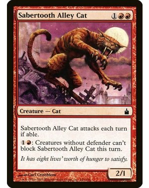 Magic: The Gathering Sabertooth Alley Cat (140) Lightly Played