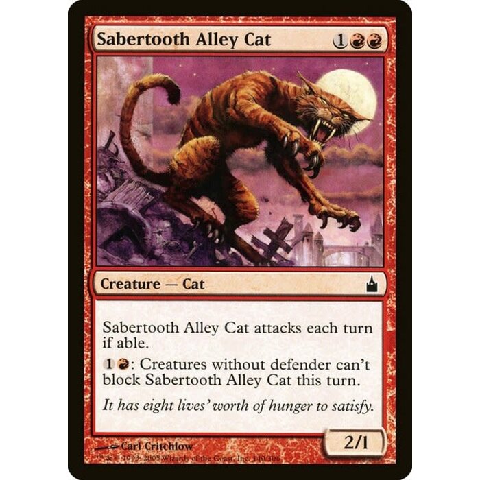 Magic: The Gathering Sabertooth Alley Cat (140) Lightly Played