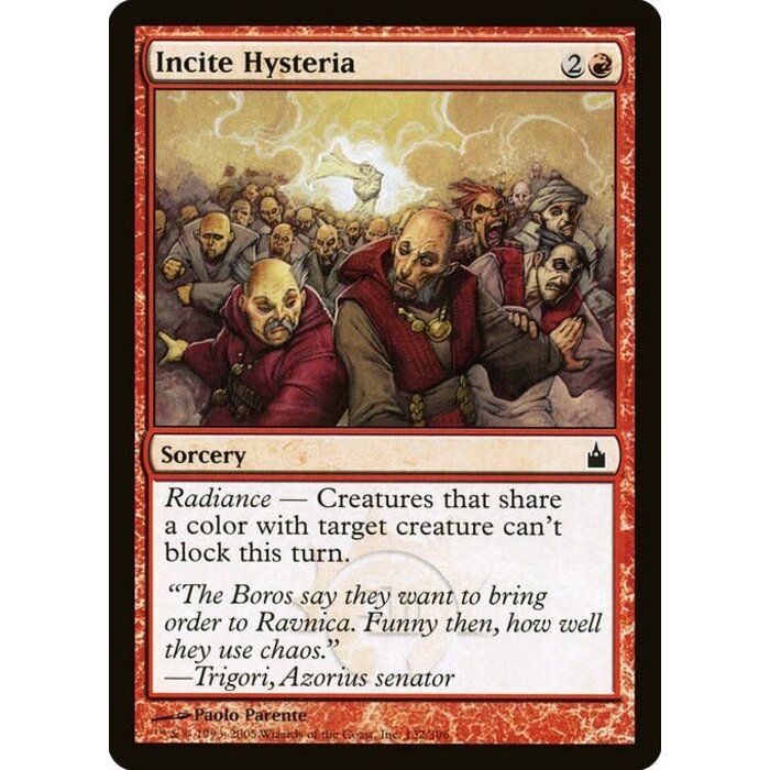 Magic: The Gathering Incite Hysteria (132) Lightly Played