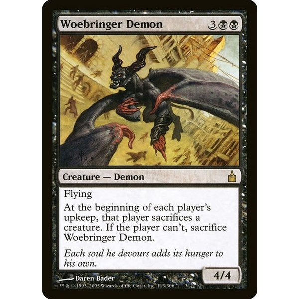 Magic: The Gathering Woebringer Demon (113) Heavily Played