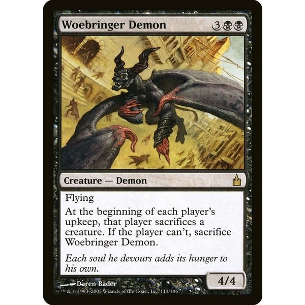 Magic: The Gathering Woebringer Demon (113) Moderately Played