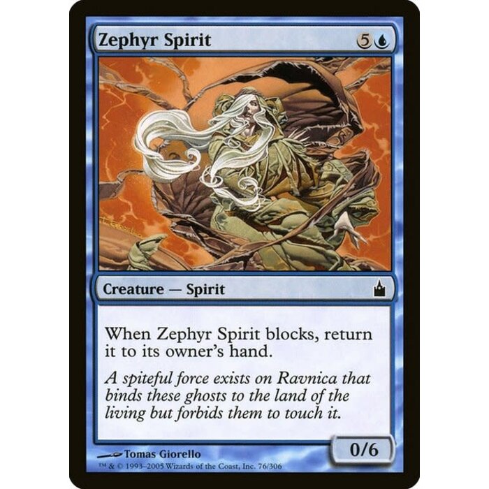 Magic: The Gathering Zephyr Spirit (076) Lightly Played