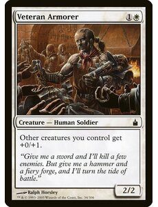 Magic: The Gathering Veteran Armorer (034) Heavily Played