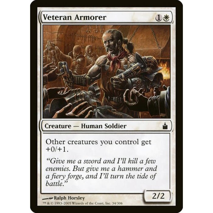 Magic: The Gathering Veteran Armorer (034) Heavily Played