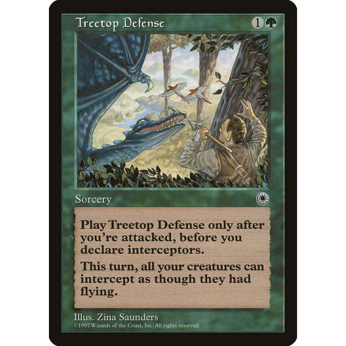 Magic: The Gathering Treetop Defense (190) Lightly Played