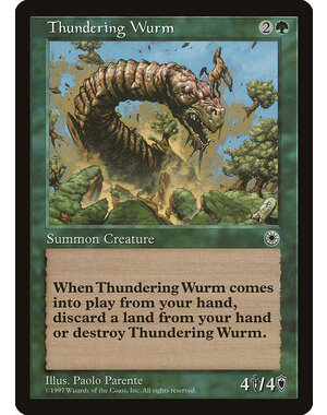 Magic: The Gathering Thundering Wurm (189) Lightly Played