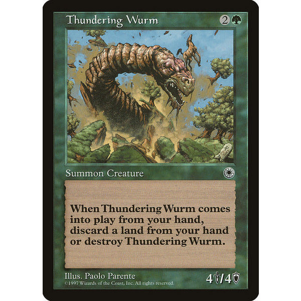 Magic: The Gathering Thundering Wurm (189) Lightly Played
