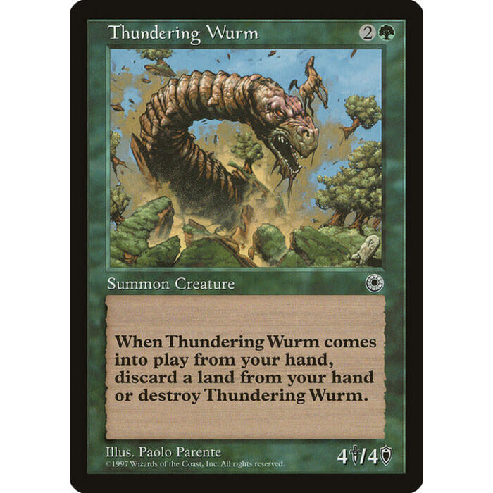 Magic: The Gathering Thundering Wurm (189) Lightly Played