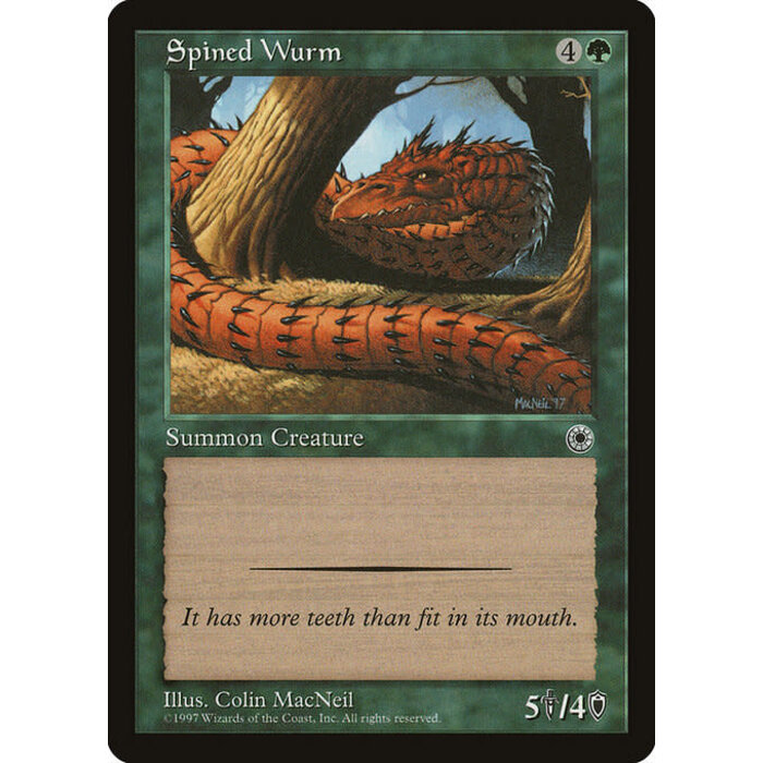 Magic: The Gathering Spined Wurm (185) Lightly Played