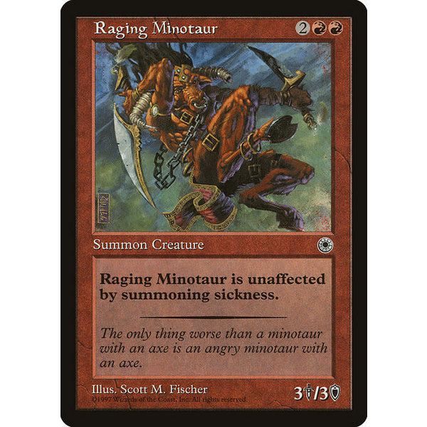 Magic: The Gathering Raging Minotaur (146) Lightly Played