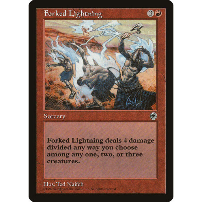 Magic: The Gathering Forked Lightning (130) Lightly Played