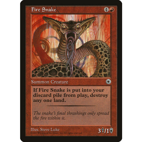 Magic: The Gathering Fire Snake (127) Lightly Played