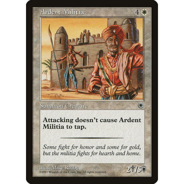 Magic: The Gathering Ardent Militia (004) Lightly Played