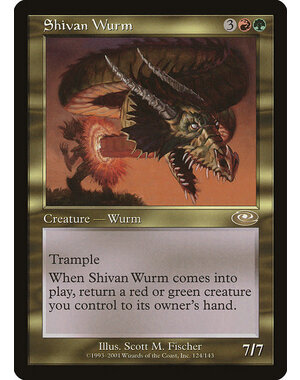 Magic: The Gathering Shivan Wurm (124) Lightly Played