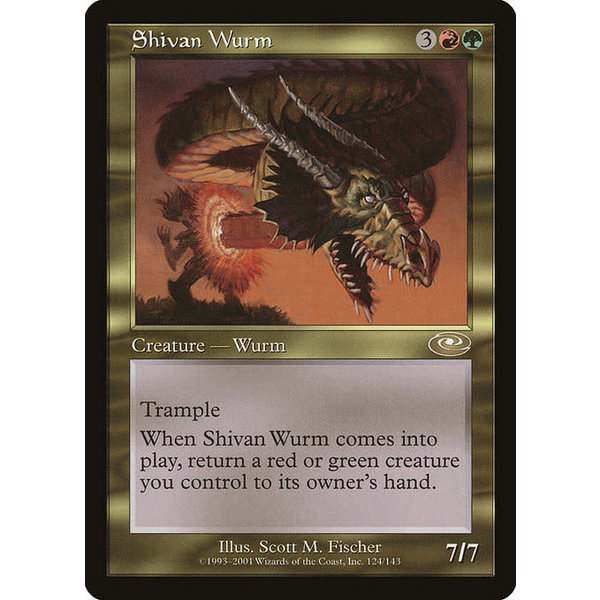 Magic: The Gathering Shivan Wurm (124) Lightly Played