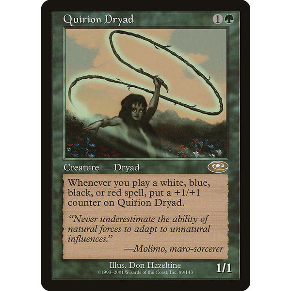 Magic: The Gathering Quirion Dryad (089) Moderately Played Foil