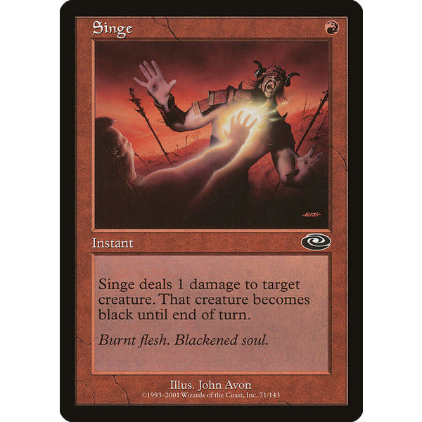 Magic: The Gathering Singe (071) Moderately Played Foil