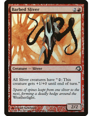 Magic: The Gathering Barbed Sliver (018) Lightly Played Foil