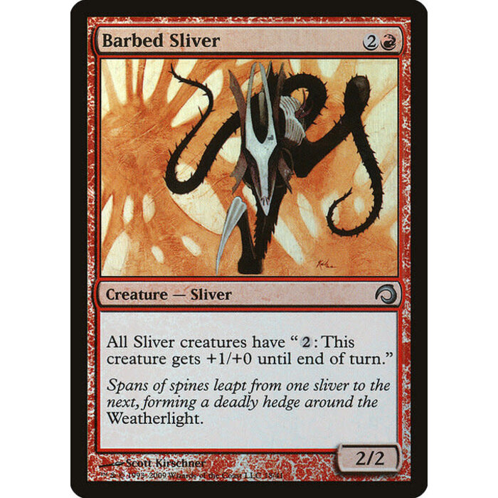 Magic: The Gathering Barbed Sliver (018) Lightly Played Foil
