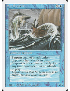 Magic: The Gathering Sea Serpent (078) Heavily Played