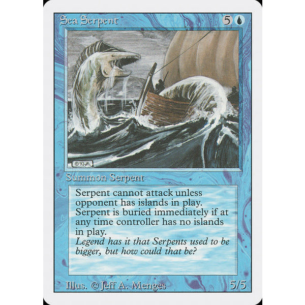 Magic: The Gathering Sea Serpent (078) Heavily Played