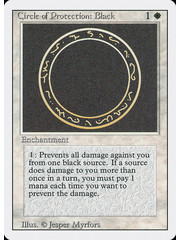 Magic: The Gathering Circle of Protection: Black (009) Lightly Played