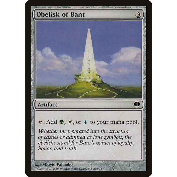 Magic: The Gathering Obelisk of Bant (212) Lightly Played