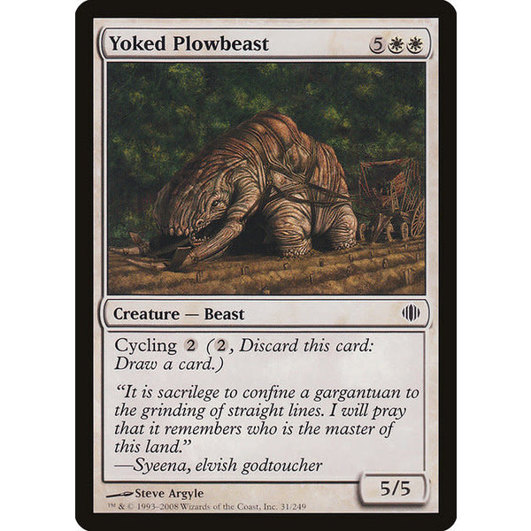 Magic: The Gathering Yoked Plowbeast (031) Lightly Played