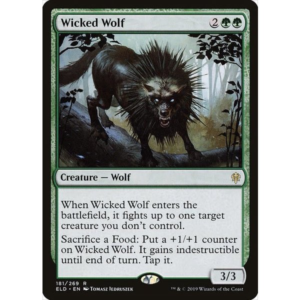 Magic: The Gathering Wicked Wolf (181) Lightly Played