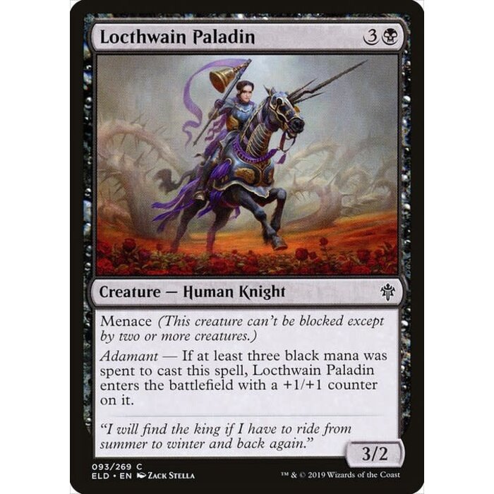 Magic: The Gathering Locthwain Paladin (093) Lightly Played