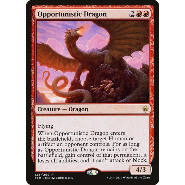 Magic: The Gathering Opportunistic Dragon (133) Lightly Played Foil