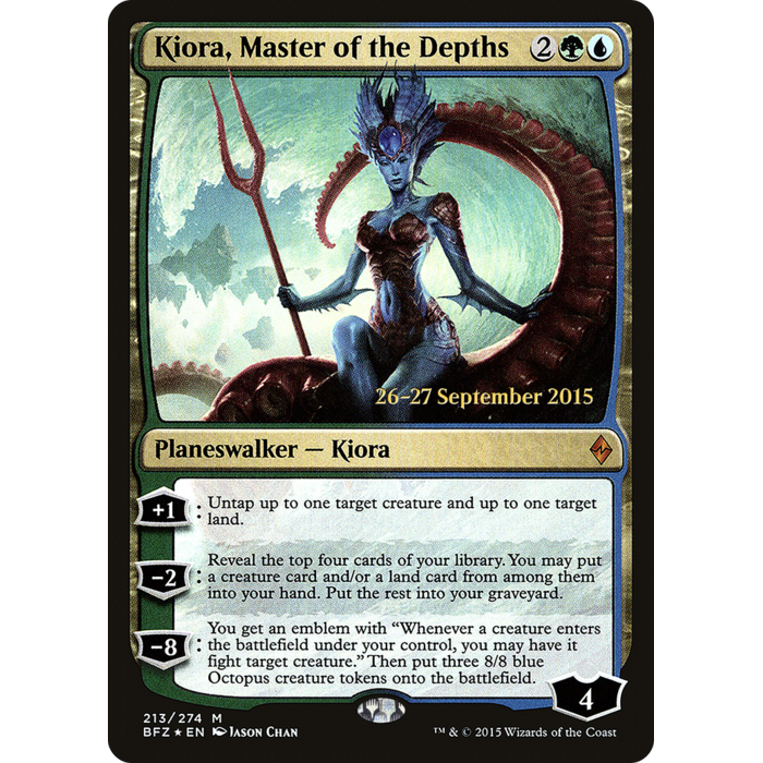 Magic: The Gathering Kiora, Master of the Depth (213s) Moderately Played Foil