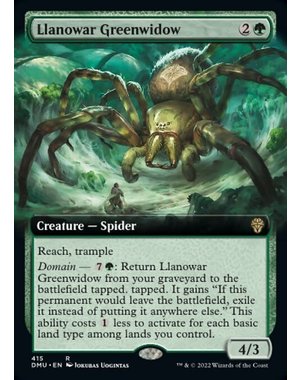 Magic: The Gathering Llanowar Greenwidow (Extended Art) (415) Lightly Played Foil