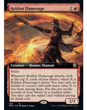 Magic: The Gathering Keldon Flamesage (Extended Art) (407) Lightly Played Foil