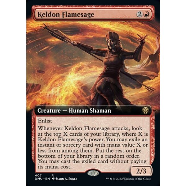 Magic: The Gathering Keldon Flamesage (Extended Art) (407) Lightly Played Foil
