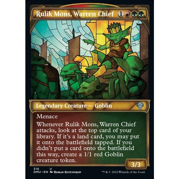 Magic: The Gathering Rulik Mons, Warren Chief (Showcase) (316) Lightly Played Foil