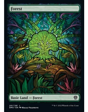 Magic: The Gathering Forest (Showcase) (281) Lightly Played Foil