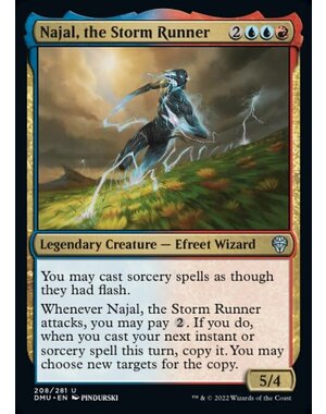 Magic: The Gathering Najal, the Storm Runner (208) Lightly Played Foil