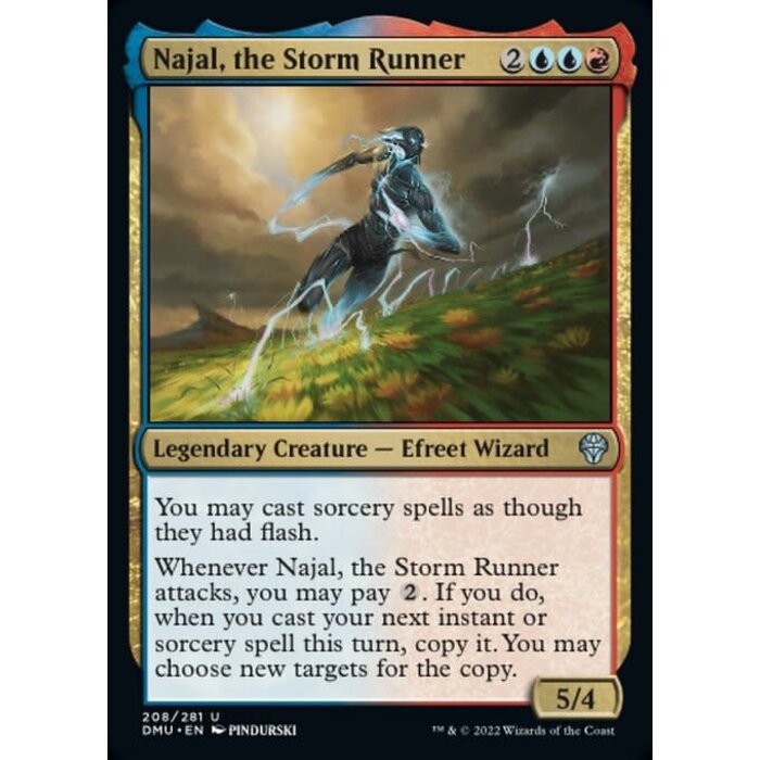 Magic: The Gathering Najal, the Storm Runner (208) Lightly Played Foil