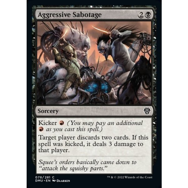 Magic: The Gathering Aggressive Sabotage (078) Lightly Played Foil