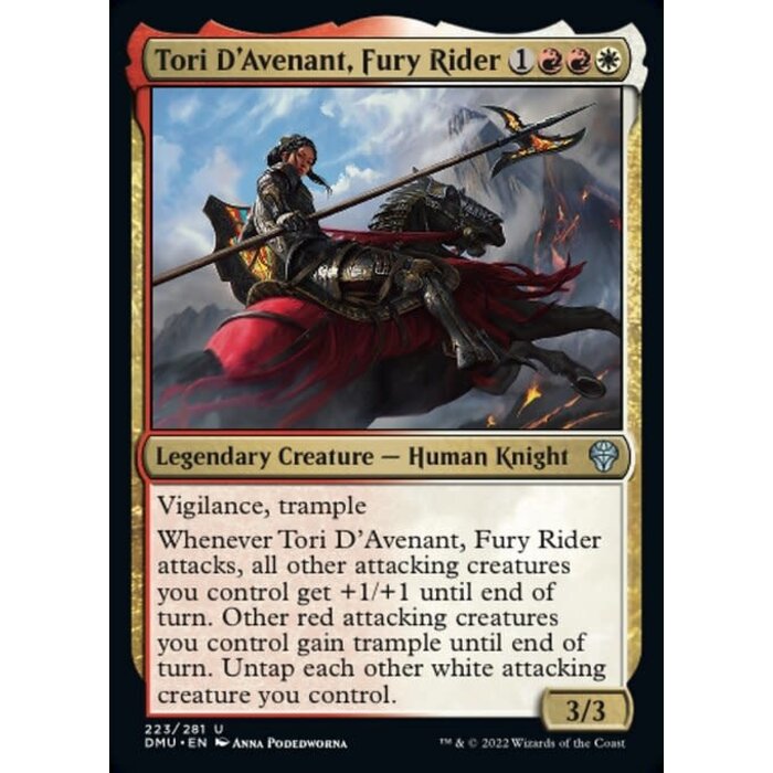 Magic: The Gathering Tori D'Avenant, Fury Rider (223) Lightly Played Foil