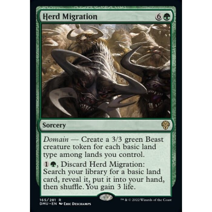 Magic: The Gathering Herd Migration (165) Lightly Played Foil