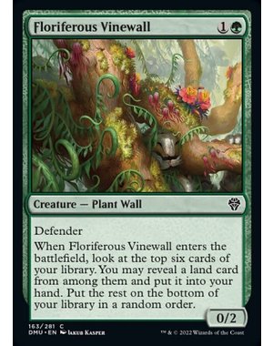 Magic: The Gathering Floriferous Vinewall (163) Lightly Played Foil