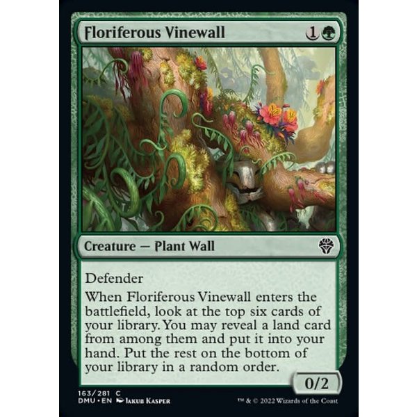 Magic: The Gathering Floriferous Vinewall (163) Lightly Played Foil