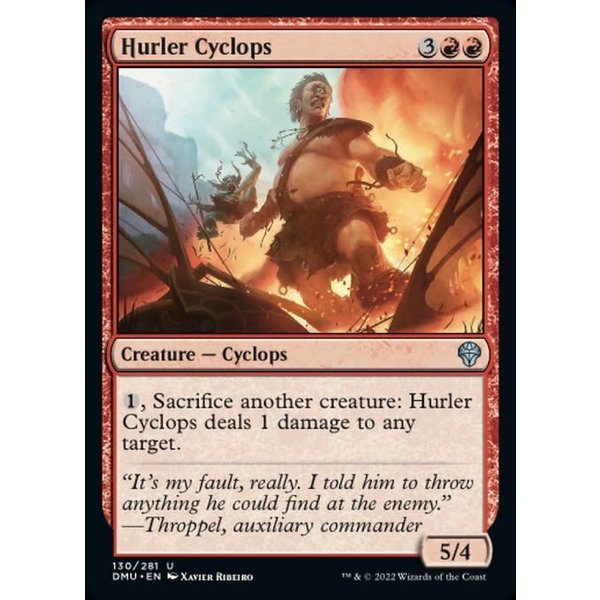 Magic: The Gathering Hurler Cyclops (130) Lightly Played Foil